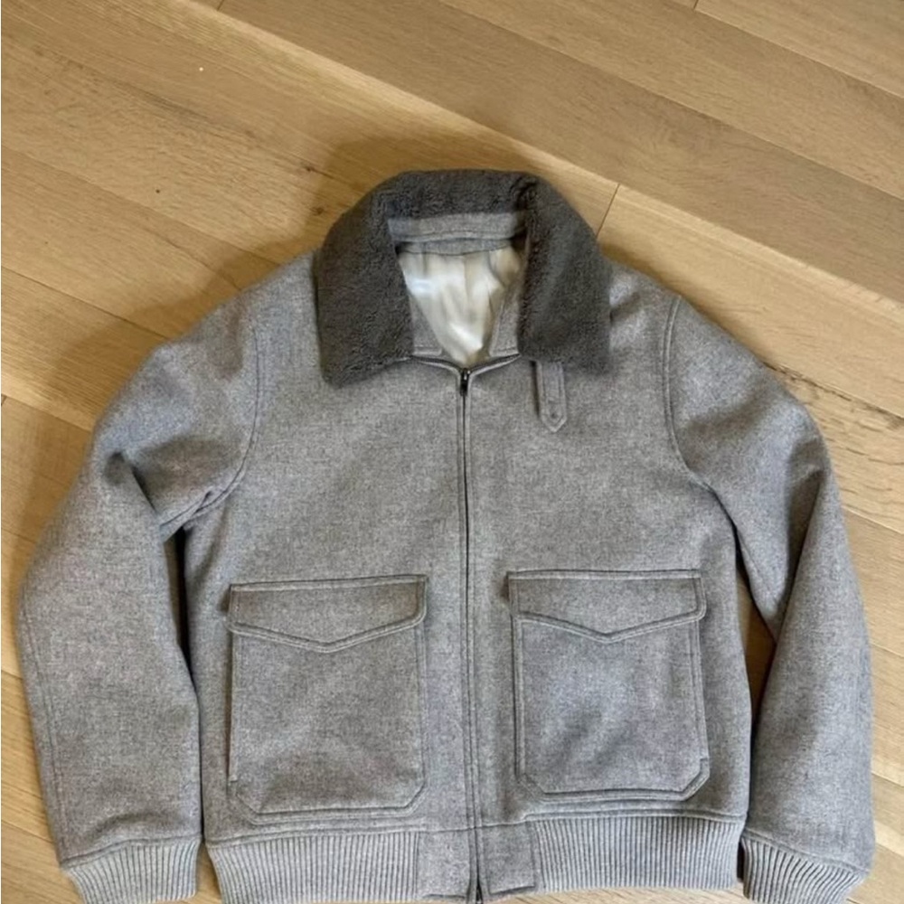 Men's Classic Gray Bomber Jacket
